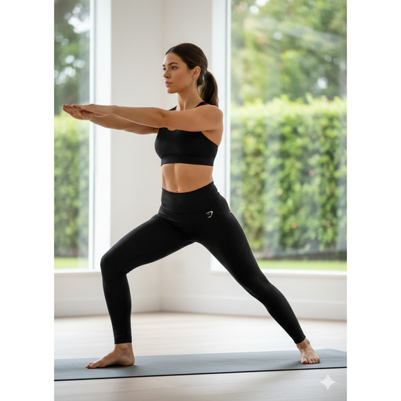 Gymshark Pants - Gymshark Women's Vital Seamless 2.0 Leggings in Black Marl Size Small/Med